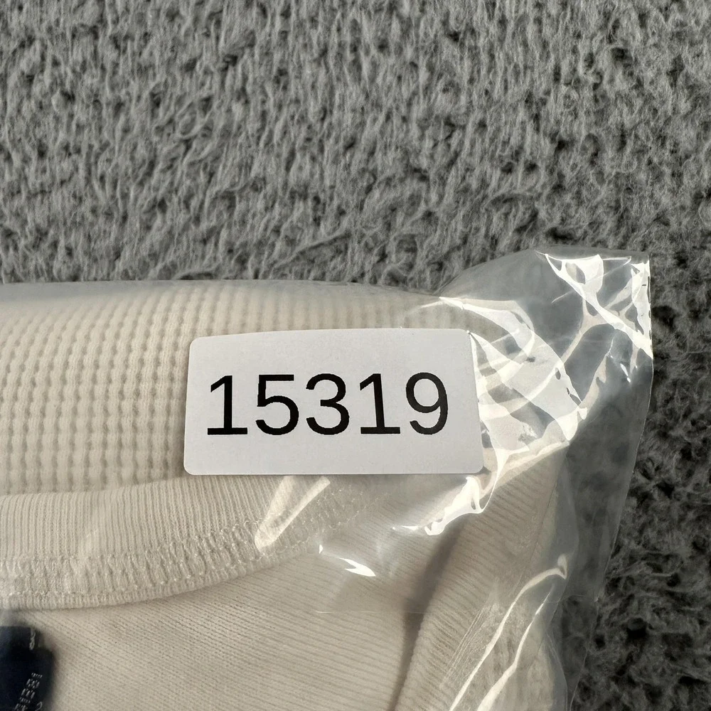 Vtg Polo By Ralph Lauren Shirt Mens XL(M Fits) White Thermal Waffle Knit Logo